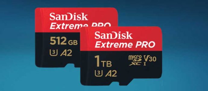 Carte mémoire SD Sandisk extreme pro carte mémoire microsdxc 1 to