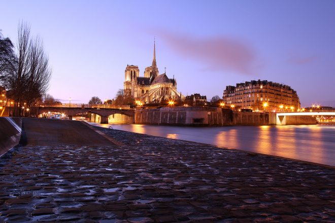 notre dame by night