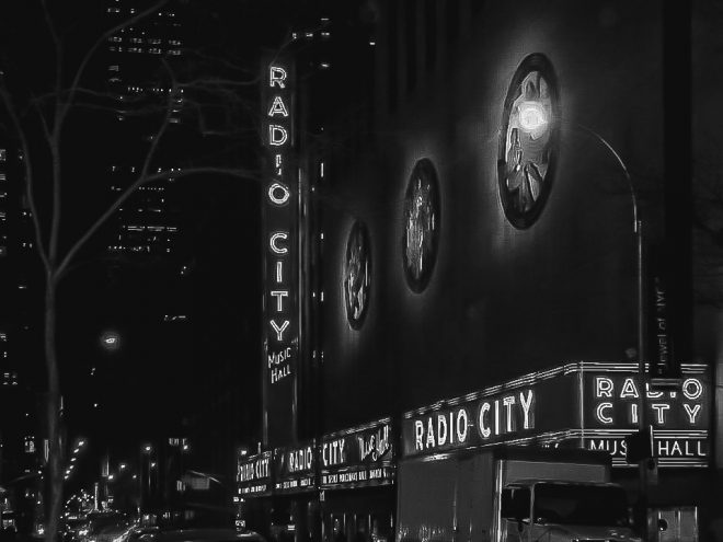 City lights in Manhattan