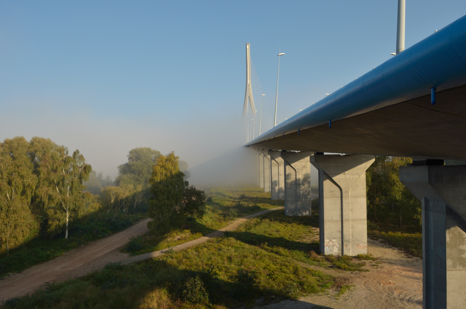 Le pont de Normandie côté Honfleur | Lense