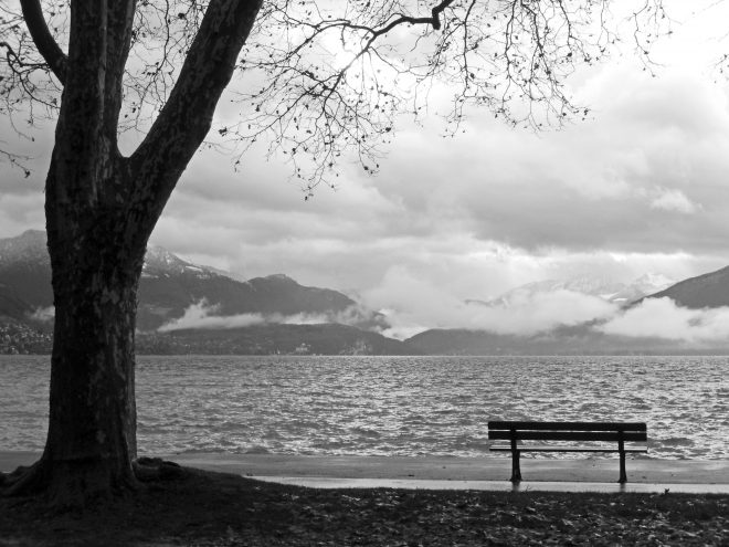 le banc du lac