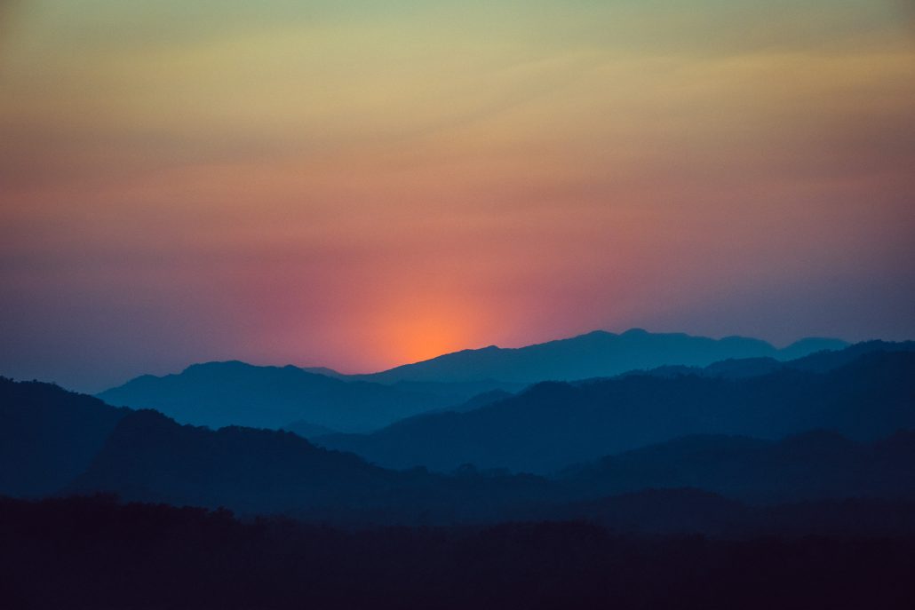 Coucher sur Mekong