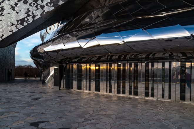 Coucher de soleil sur la Philharmonie