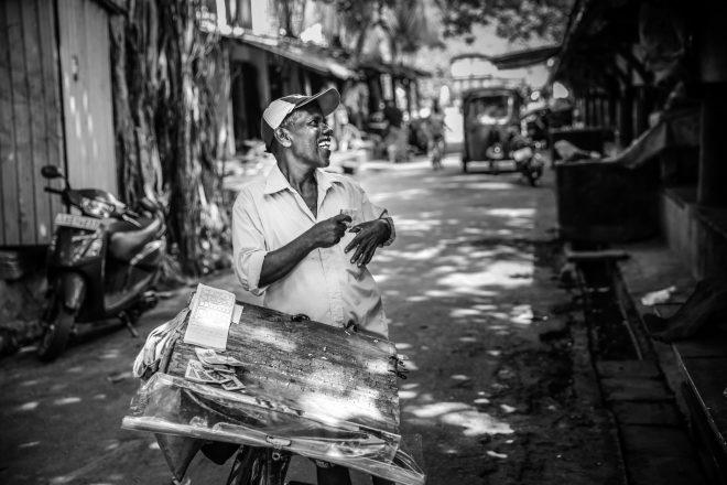 Lottery ticket salesman