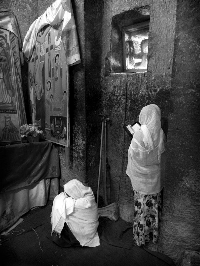 Dans une église de Lalibela